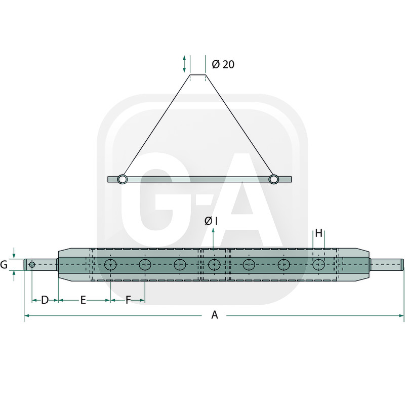 Barre trous tracteur